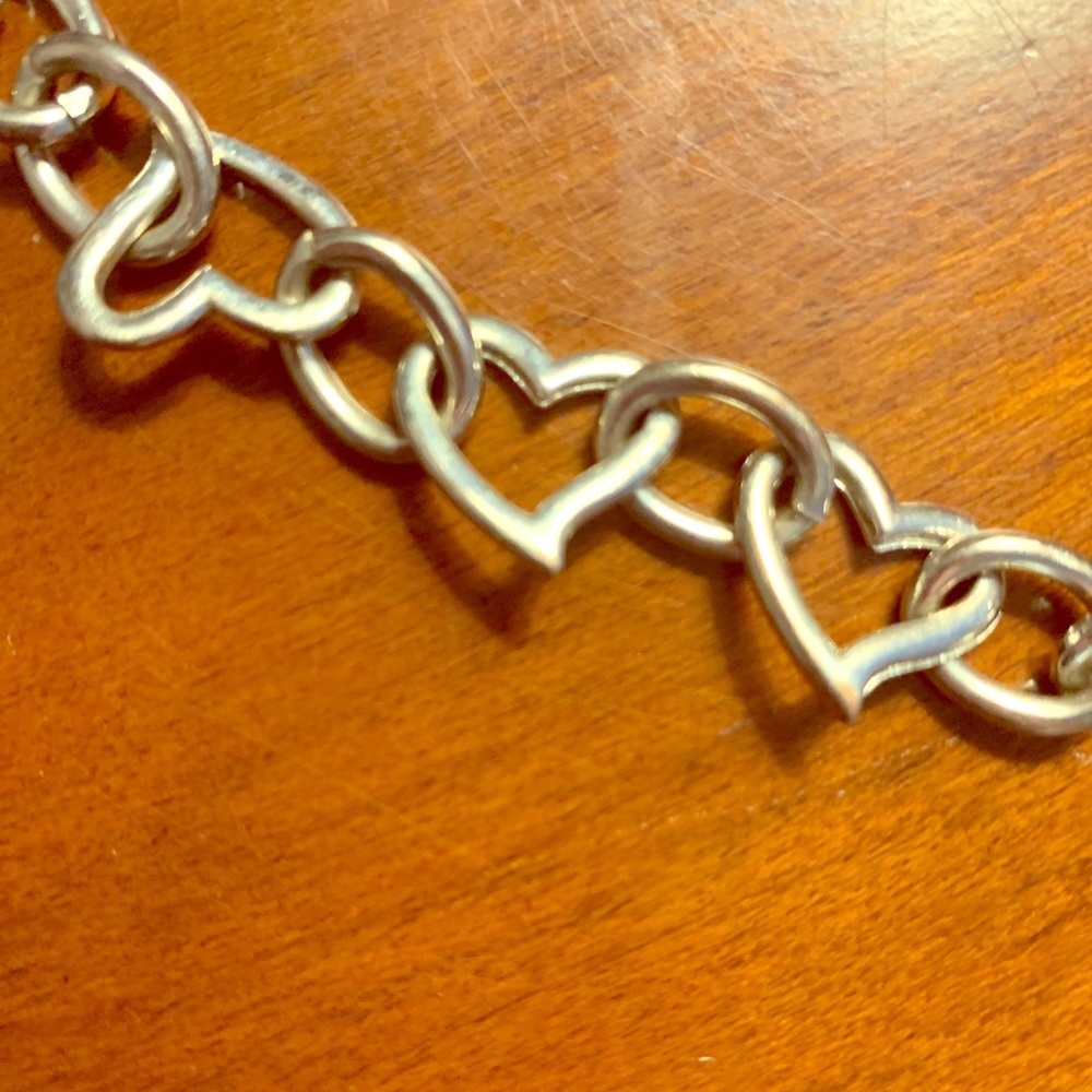 Child’s silver open heart bracelet
